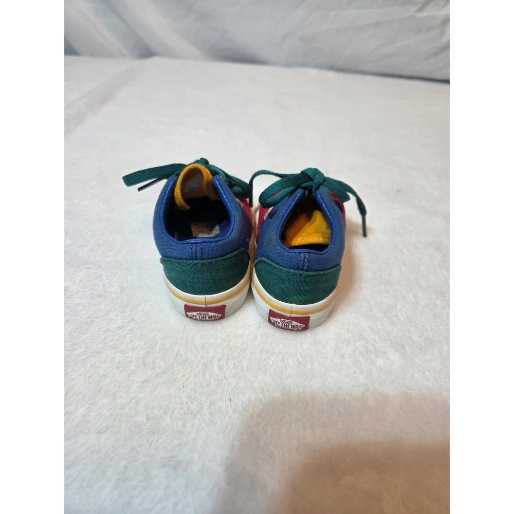 M345 Toddler Vans Red Blue Green Lace Up Sneakers & Mint Flip Flop Sandals 2...